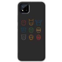 Realme C11 Kılıf Baskılı Kapak - Avengers Minimalism + 5D Tam Kaplayan Cam
