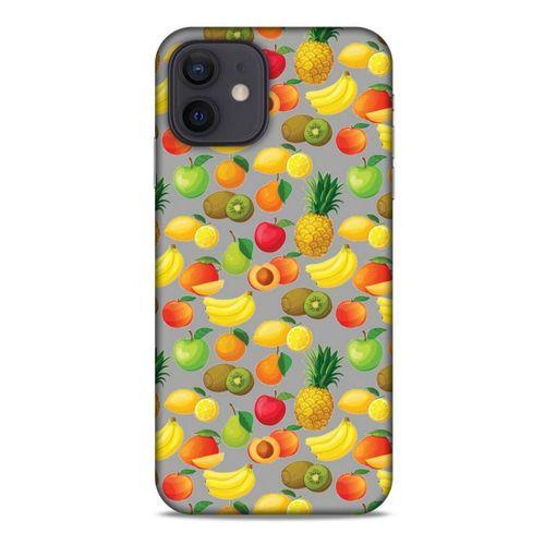 Frutix Meyve Mix 11 Apple iPhone 12 Kılıf Desenli Silikon