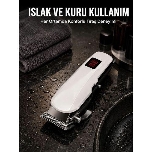 Tıraş Makinesi Profesyonel Saç Ve Sakal Kesme Milim Ayarlı Dijital Göstergeli Yeni Nesil