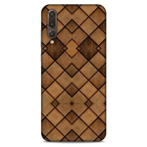 Huawei P20 Pro Kılıf Patchwork (26) Tpu Silikon Kılıf Açık Kahverengi