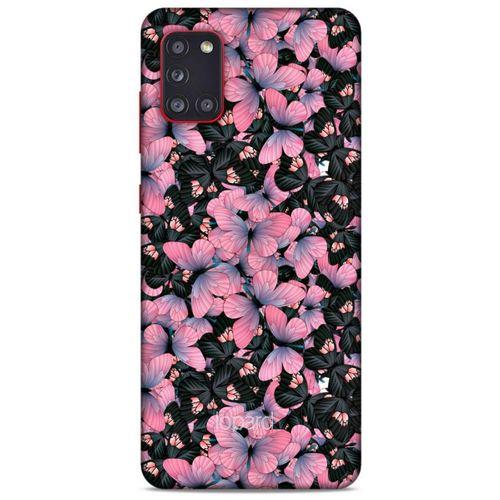 Samsung Galaxy A31 Kılıf Kelebek Etkisi (25) Antişok Kapak Mavi Sarı