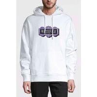 Beetlejuice Logo Baskılı Beyaz Erkek Kapşonlu Sweatshirt