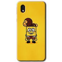 MRCİLETİSİM Samsung Galaxy A01 Core Kılıf Baskılı Kapak - Sünger Bob +Tam Ekran Koruyucu