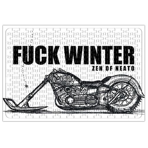 Fuuck Winter Always Motorcycle Puzzle 240 Parça Yapboz