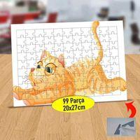 Miskin Tatlı Kedi 99 Parça Puzzle Yapboz Tablo-1308-19322