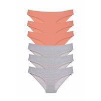 6 adet Süper Eko Set Likralı Kadın Slip Külot Pudra Gri