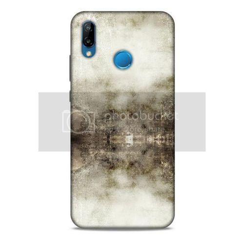 Paslı Renkler Beyaz Siyah Huawei P20 Lite Kılıf