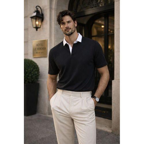 Arthur Regular Fit Nova Pike Kumaş Polo Yaka T-Shirt - Siyah