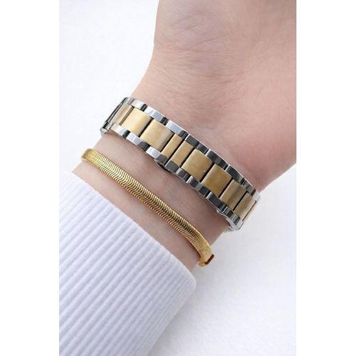 Tom Jones Çelik Kordon 2 Yıl Garantili 3 Atm Suya Dayanıklı Kadın Kol Saati+Bileklik BTJ.10063.3