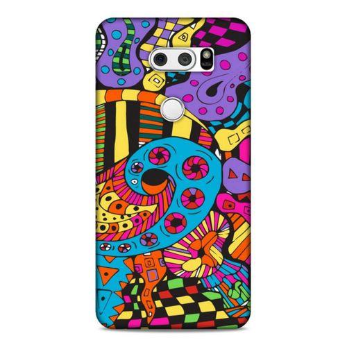 Lopard LG K40S Uyumlu Kılıf Soyut Sanat (23) Baskılı Ultra Koruma Kılıfı