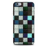 Apple Iphone 6S Plus Kılıf Patchwork (46) Core Armor Kılıf Gri Cam Göbeği