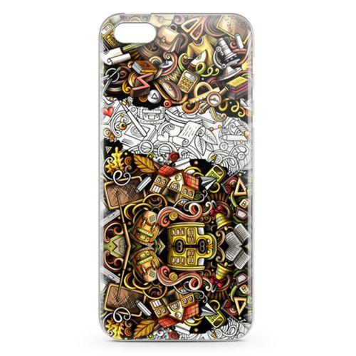 Apple iPhone SE Kılıf Okulum Doodle Arka Kapak Koruma Desenli Full Koruyucu