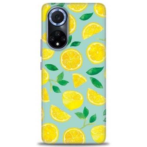 Huawei Nova 9 Kılıf HD Baskılı Kılıf - Limon Dilimleri + Tam Ekran Koruyucu