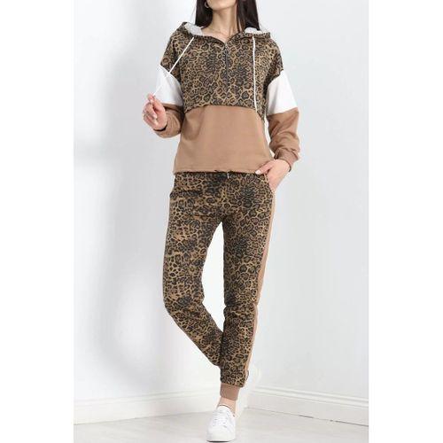 pilelistore Parçalı Eşofman Takımı Leoparkahve