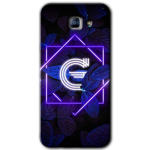 Potkal Hediye Fabrikası Samsung Galaxy A8 2016 Kılıf HD Desen Baskılı Arka Kapak - Dark Neon Yaprak G Harfi