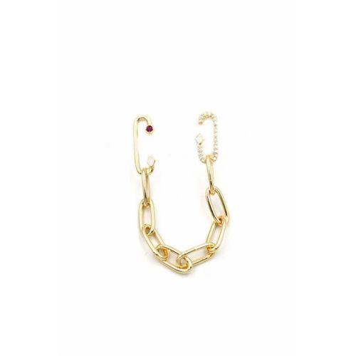 Tek Kulak Zincir Küpe - Altın