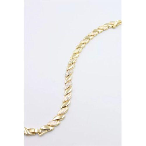 Taşlı Xuping Bileklik - Altın