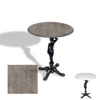 Dockers Çipa 1003 Döküm Ayak Yuvarlak Masa Çap 90cm - (Werzalit, Wermodin ve Allzalit Tabla) - Kahve Oxid