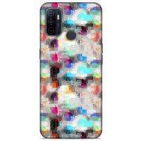 Huawei P40 Kılıf Pastel Renkler (8) Baskılı Kılıf Turkuaz Beyaz