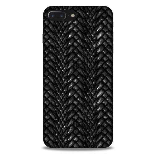 Apple Iphone 8 Plus Kılıf Dragons (2) Kabı Ejderha Deri Siyah