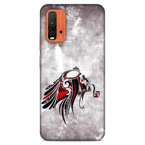 Lopard Xiaomi Redmi 9T Uyumlu Kılıf Tattoo's (43) Thin Fit Kılıf Pipolu Kızılderili