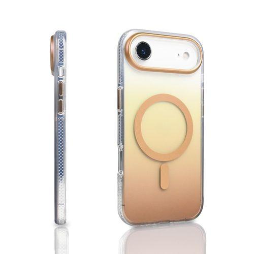 Apple iPhone 17 Air Kılıf M-safe Şarj Özellikli Transparan Renk Geçişli Zore Toros Kapak