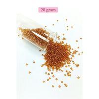 Dökme Cam Kum Boncuk (11/0) 2 mm - 20 Gram -  Koyu Bal Rengi - BNC035