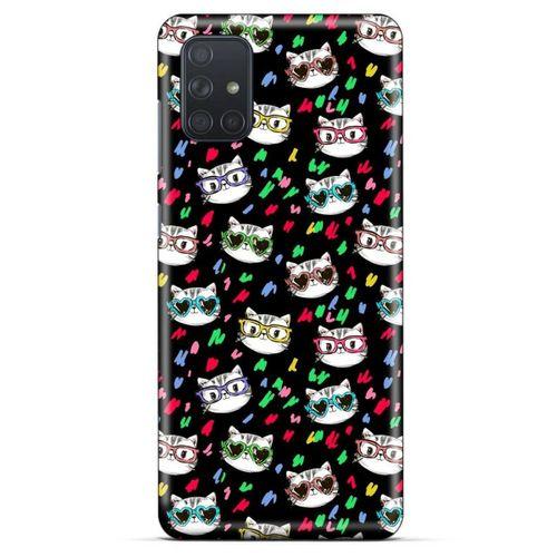 Lopard Samsung Galaxy M51 Uyumlu Kılıf Kediler (26) Tpu Silikon Kılıf Karışık Renkli