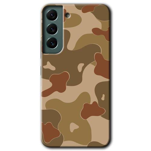 Samsung Galaxy S22 Plus HD Baskılı Kılıf + 9D Tam Ekran Koruyucu - Kamuflaj 10