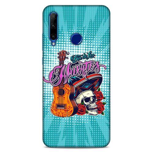 Lopard Huawei Y6P Uyumlu Kılıf Tattoo's (34) Slim Armor Kılıf İskelet & Gitar