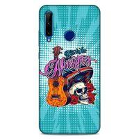 Lopard Huawei Y6P Uyumlu Kılıf Tattoo's (34) Slim Armor Kılıf İskelet & Gitar