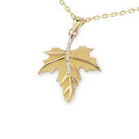 14 Ayar Altın Yaprak Kolye HSM10037