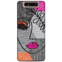 Lopard Samsung Galaxy A80 Uyumlu Kılıf Manipülasyon ☻ (2) Kabı Desenli