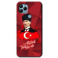 General Mobile GM 22 Plus HD Baskılı Kılıf + 9D Tam Ekran Koruyucu - Atatürkiye