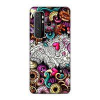 Xiaomi Mi Note 10 Lite Kılıf Donut Doodle Arka Kapak Silikon Koruma Full Koruyucu