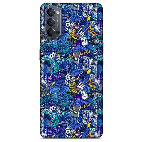 Graffitix (2) Desenli Silikon Kapak Oppo Reno 4 Kılıf
