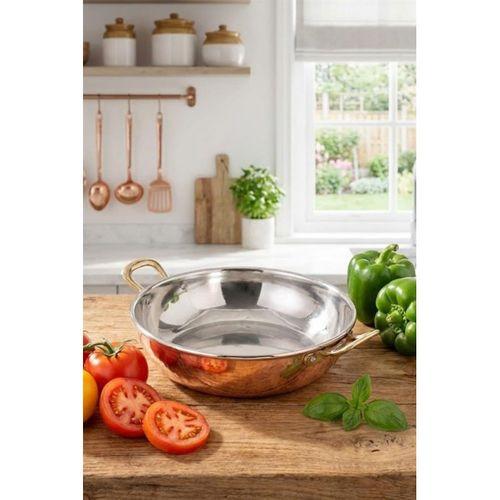 Turna Bakır Çelebi Tava 1 No 14 Cm Düz Kırmızı Turna7593-1