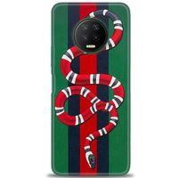 Infinix Note 7 Kılıf HD Baskılı Kılıf - Yılan + Tam Ekran Koruyucu