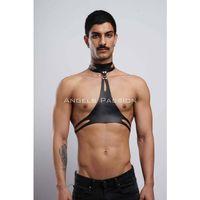 Erkek Parti Aksesuarı, Şık Deri Harness Kemer, Erkek Deri Göğüs Harness - Brfm113