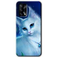 MRCİLETİSİM Oppo A54 Kılıf Kapak - Cat Glance +Hayalet Ekran Yandan Gözükmez