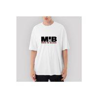 Men in Black Logo Oversize Beyaz Tişört