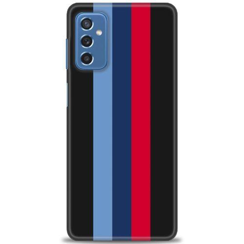 Samsung Galaxy M52 5G Kılıf HD Baskılı Kılıf - Bordo Çubuk + Tam Ekran Koruyucu