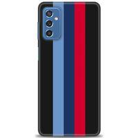 Samsung Galaxy M52 5G Kılıf HD Baskılı Kılıf - Bordo Çubuk + Tam Ekran Koruyucu