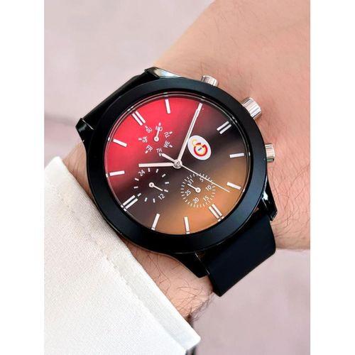 GS.1905.02 Quantum Orjinal Galatasaray Lisanslı 30 Mt Su Geçirmez Silikon Kordon Taraftar Kol Saat