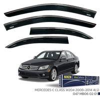 Mercedes C Class W204 2008-2014 -  Kromlu Cam Rüzgarlığı 4Lü Parça