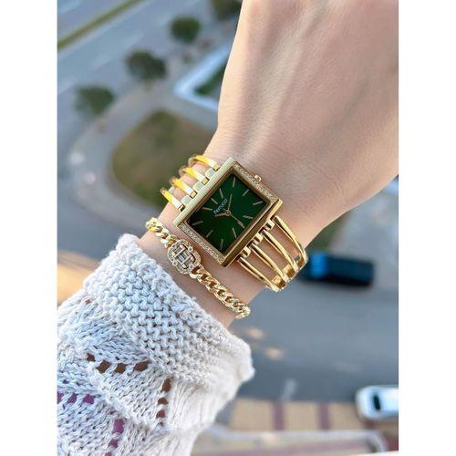 Ferrucci Kaburga Tasarım 2 Yıl Garantili 3 Atm Suya Dayanıklı Kadın Kol Saati+Bileklik FC.L11441.4