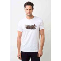 Attack On Titan Yazı Baskılı Beyaz Erkek Tshirt