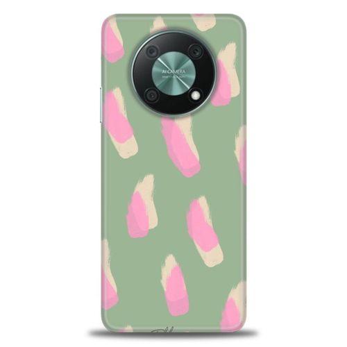 Huawei Nova Y90 Kılıf HD Baskılı Kılıf - Pembe Krem + Tam Ekran Koruyucu