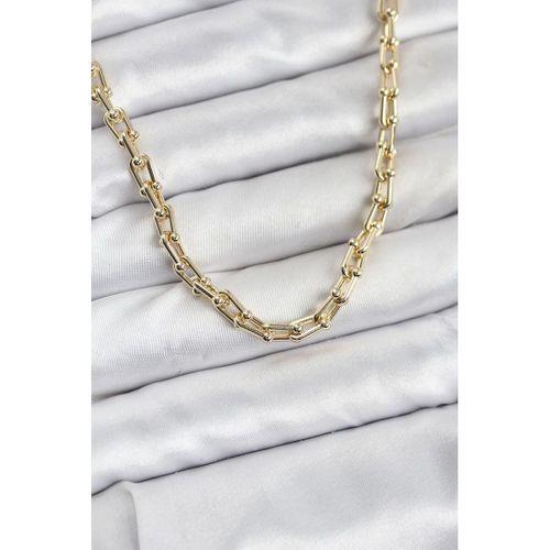 Gold Renk Pirinç Tifani Model Kadın Kolye