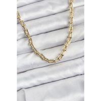 Gold Renk Pirinç Tifani Model Kadın Kolye